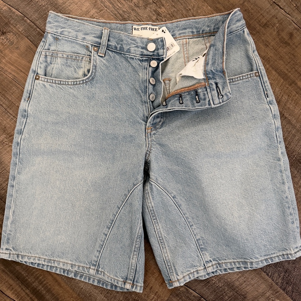 Free People denim Long Shorts